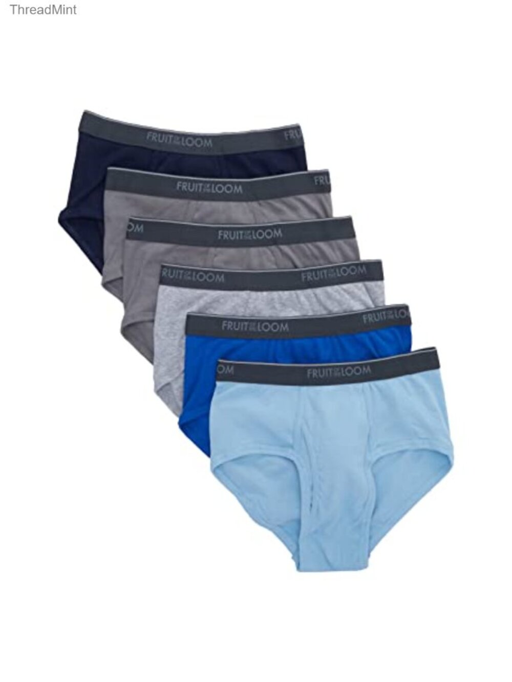 Mens Cotton Briefs 6 Pack Tag Free Mid Rise Classic Fit Underwear